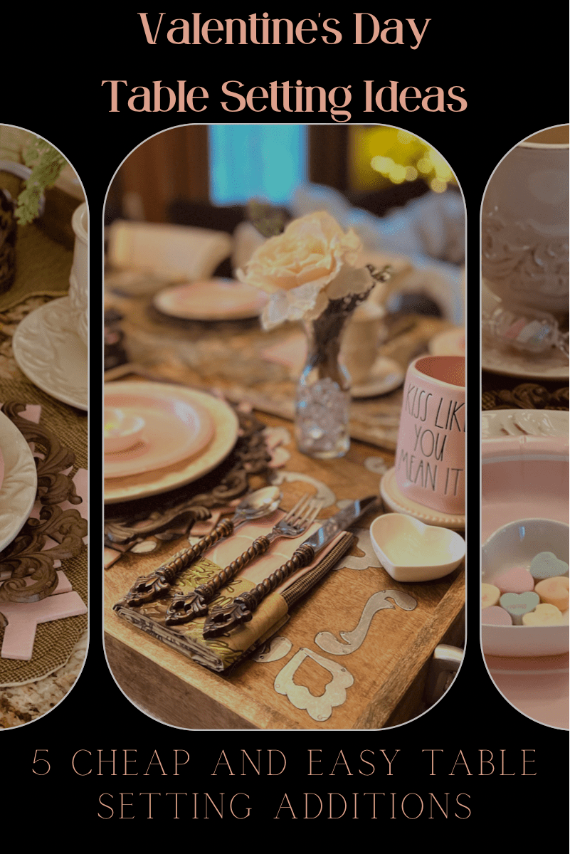 Valentine's Day tray table setting