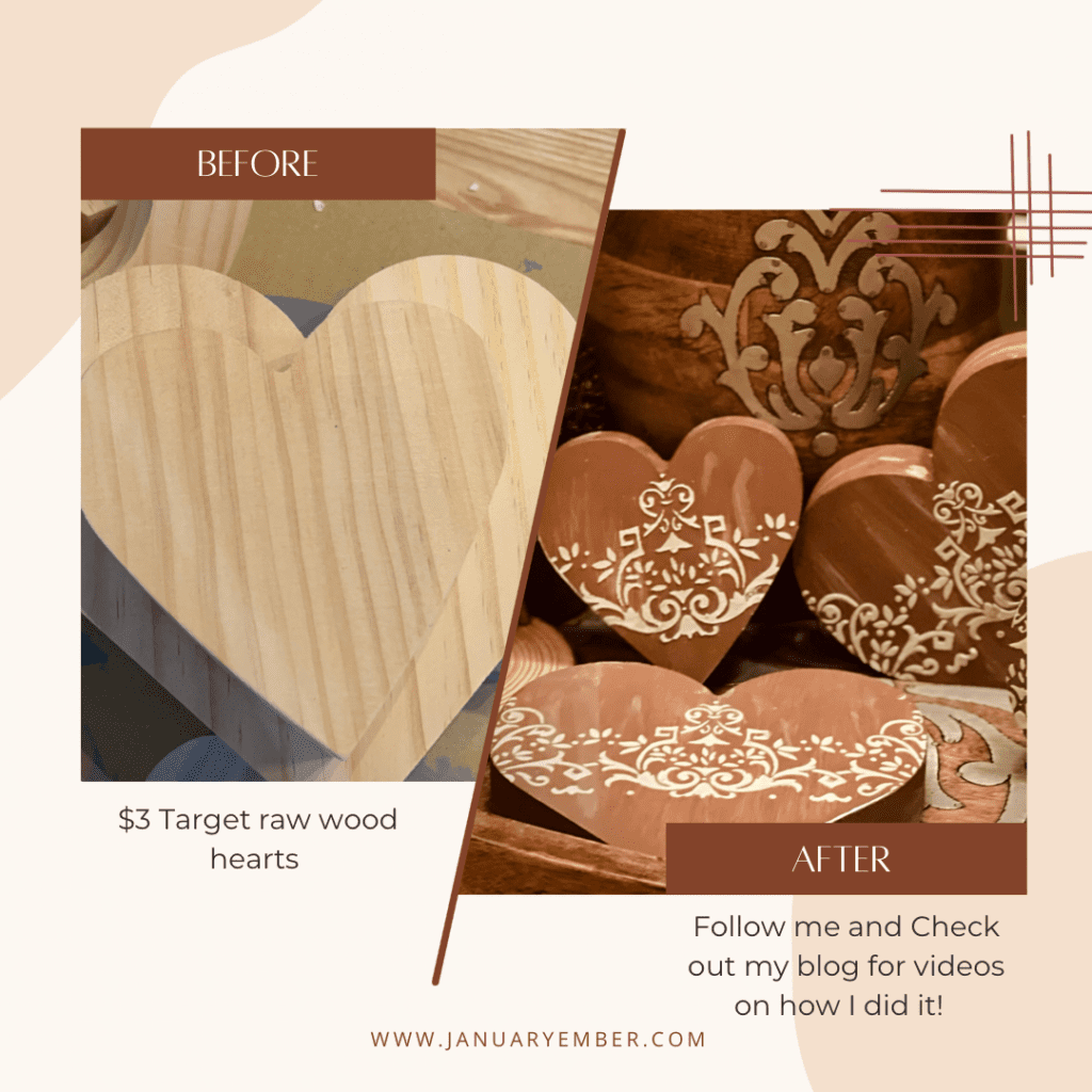 10 Elegant Easy Valentine’s Day Crafts to DIY wood hearts