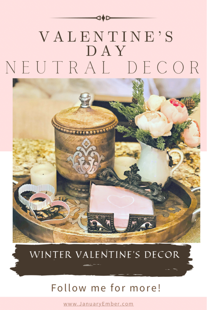 neutral Valentine's Day Décor Light pink simple heart peony