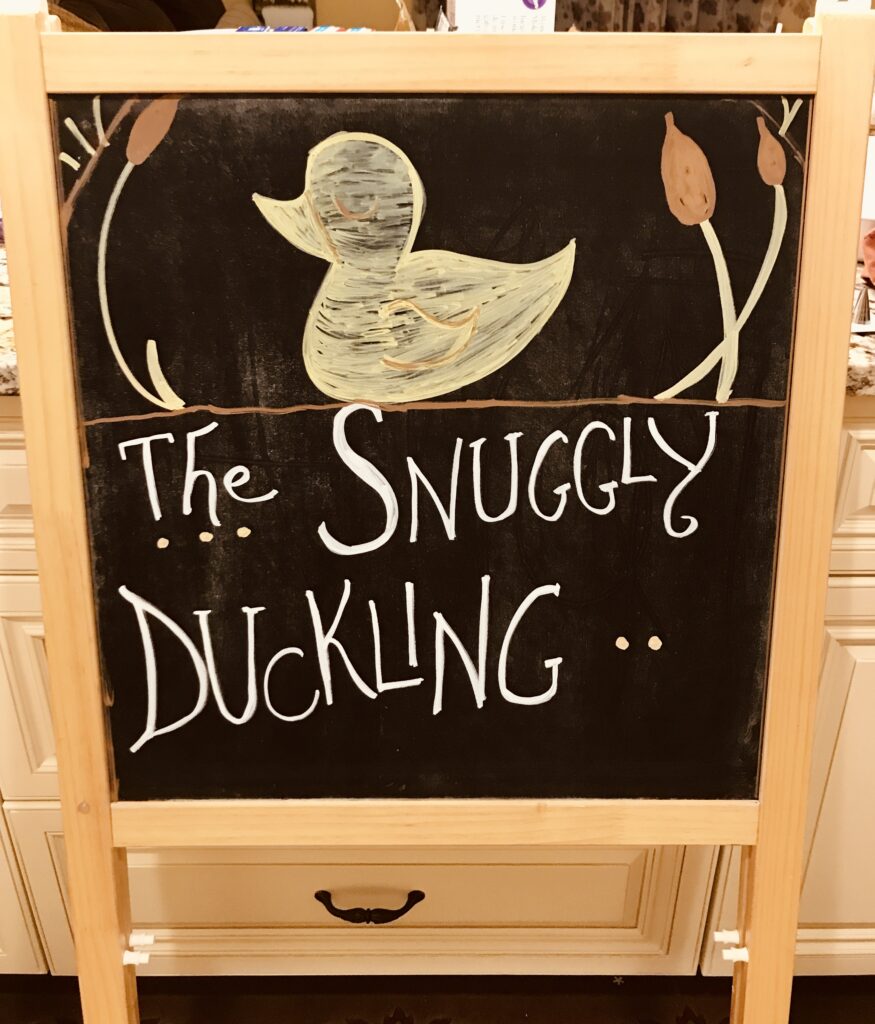 RAPUNZEL PARTY SNUGGLY DUCKLING CHALKBOARD SIGN Tangled
