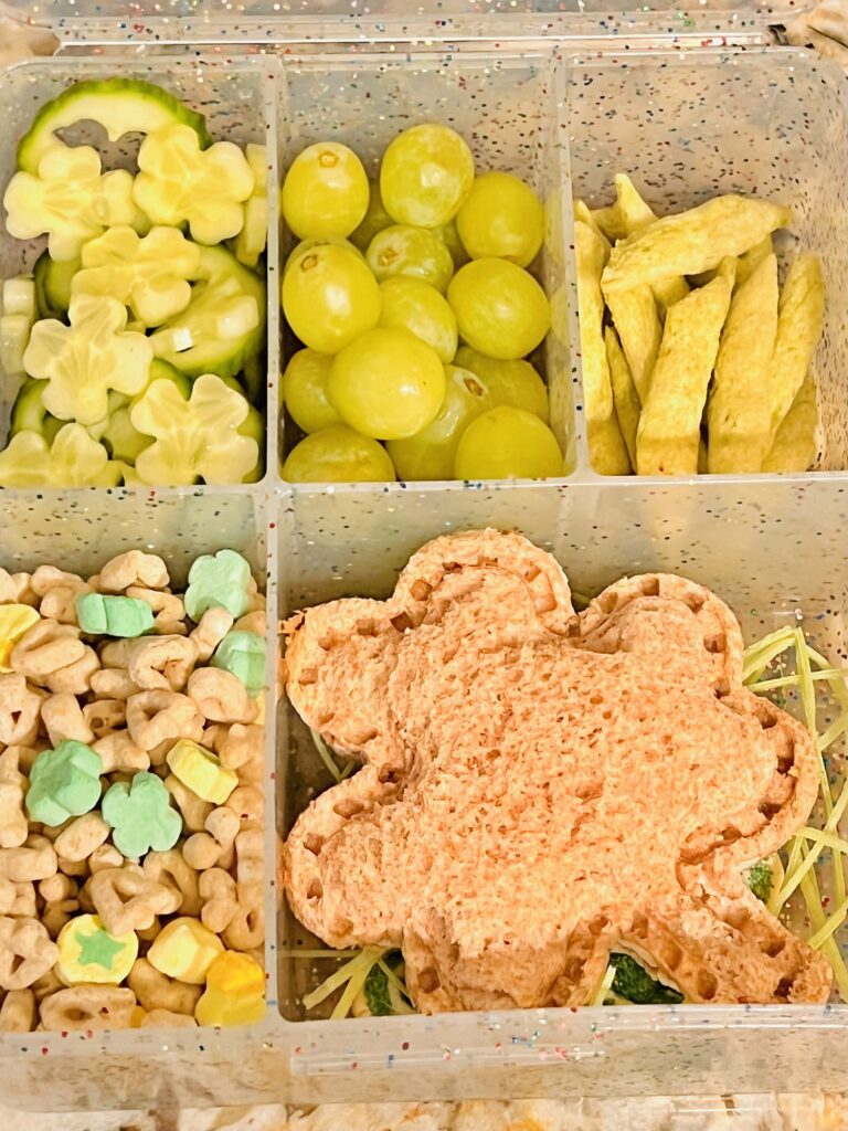 7 Easy Fast St. Patrick's Day Bento Box Lunch Ideas for kids healthy and fun