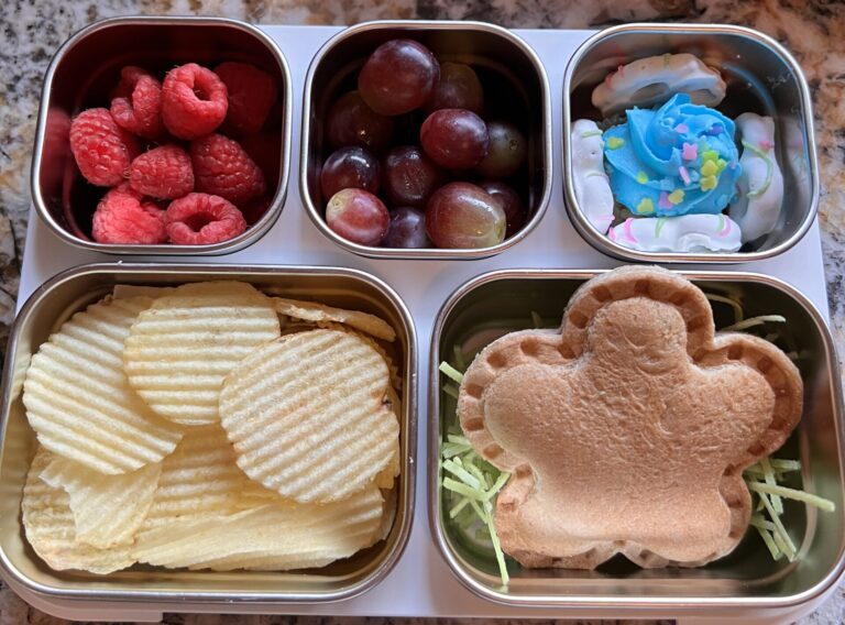 Bento box lunch ideas for kids flower crust less sandwich cutout spring healthy theme fun fast easy meal prep