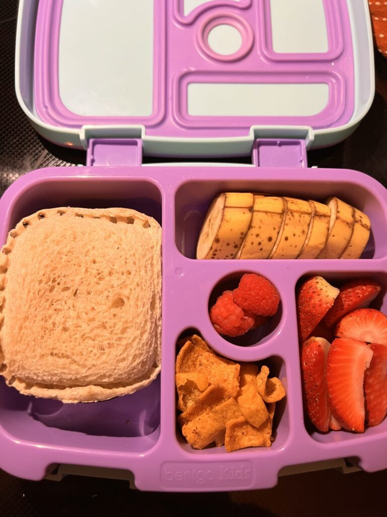 Bento box lunch ideas for kids flower crustless sandwich cutout spring healthy theme fun fast easy meal prep lunchbox notes