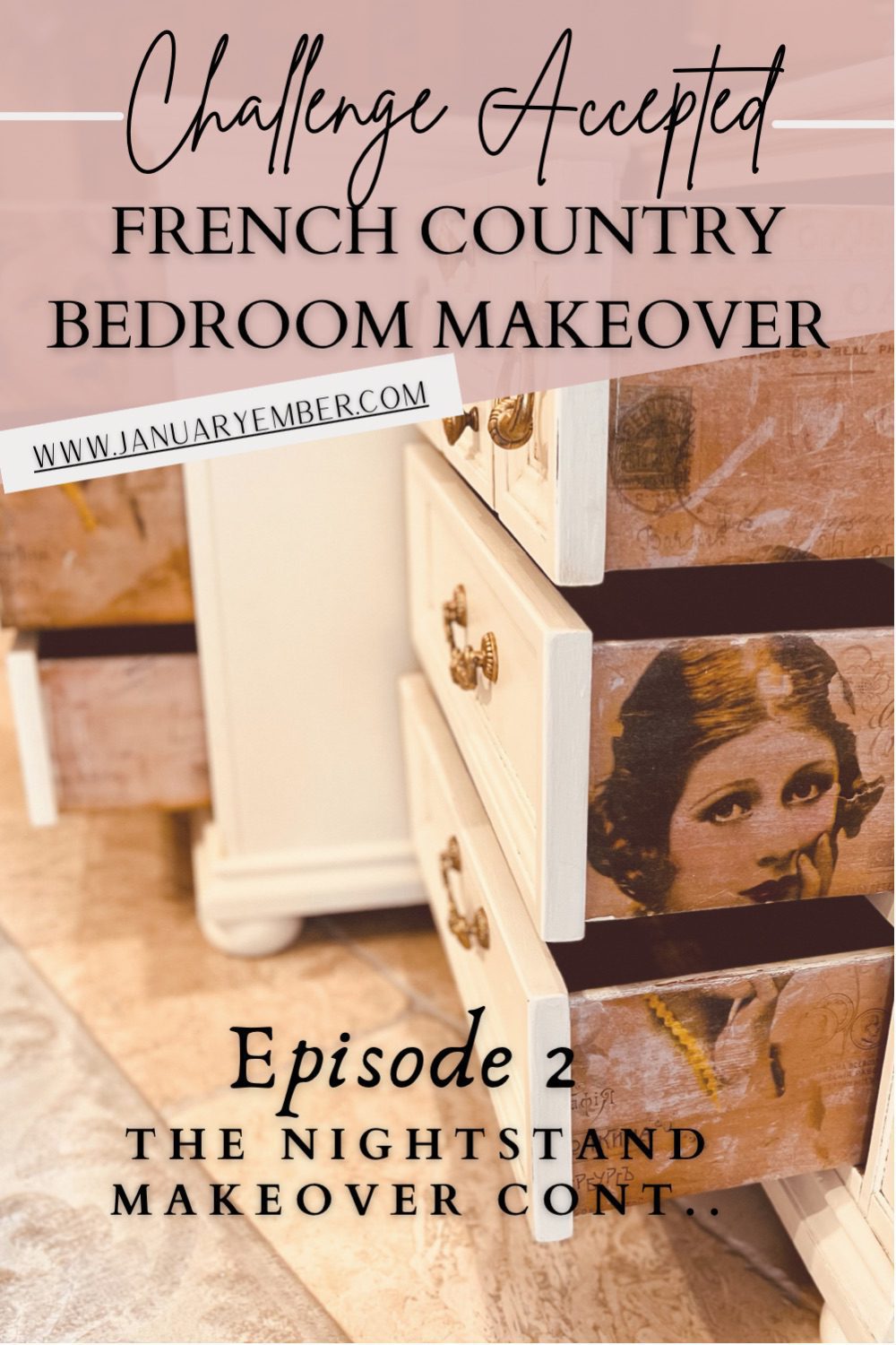 French Country Bedroom makeover hardware gilding wax before and after