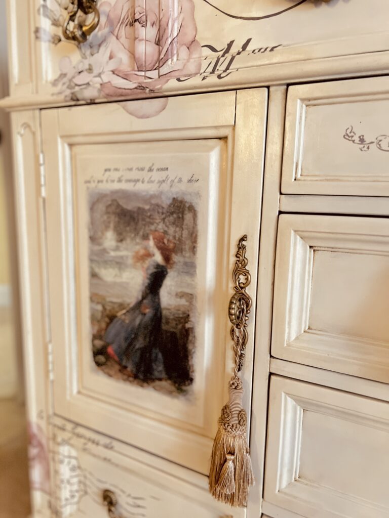 French Country Bedroom Makeover Episode 8 decoupage artwork