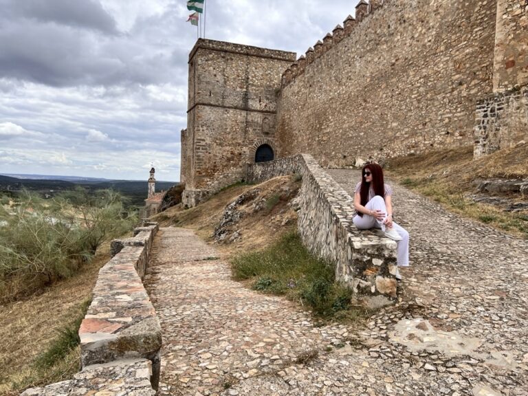 Castilla Fortaleza fortress city view Sta Olalla Spain road trip to Seville
