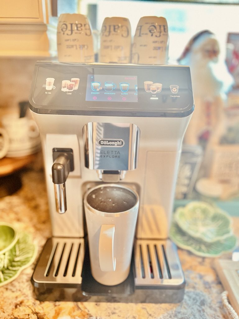 De'Longhi Eletta Explore Automatic Espresso Coffee Maker with to go cup