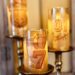 Hogwarts Harry Potter Quidditch Candles LED flickering soft glow on brass candle sticks